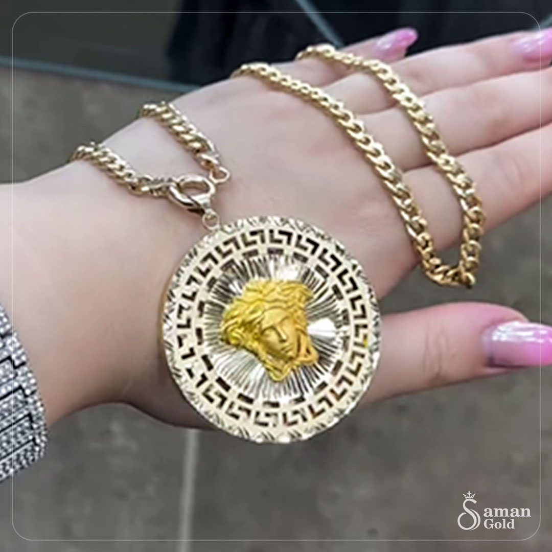 ⁨ ⁨ زنجیر کارتیر درشت و پلاک ورساچه